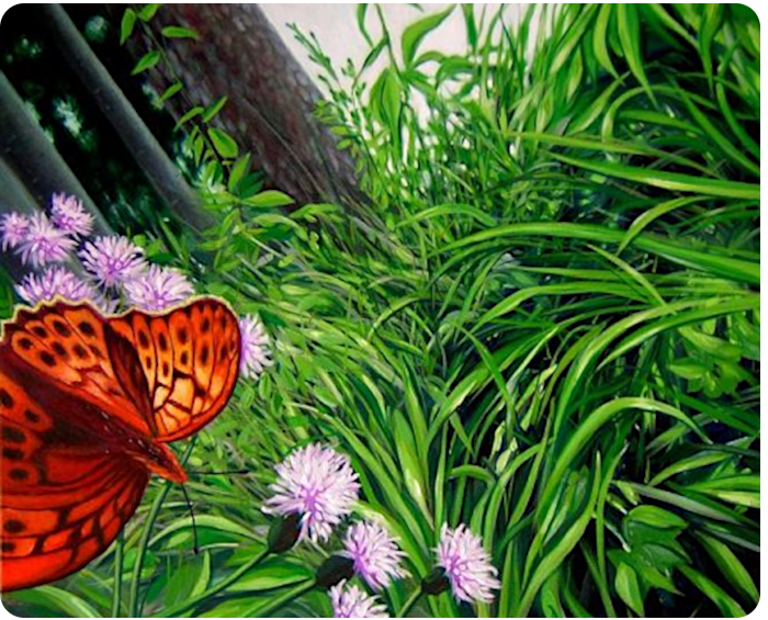 butterfly in oil - click on image to return