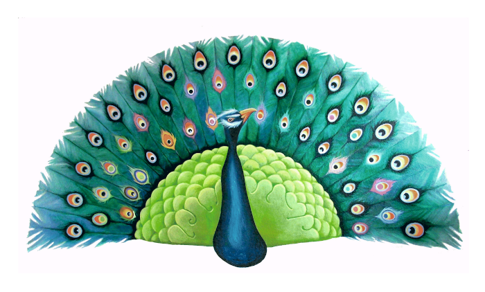 Peacock mural - click on image to return